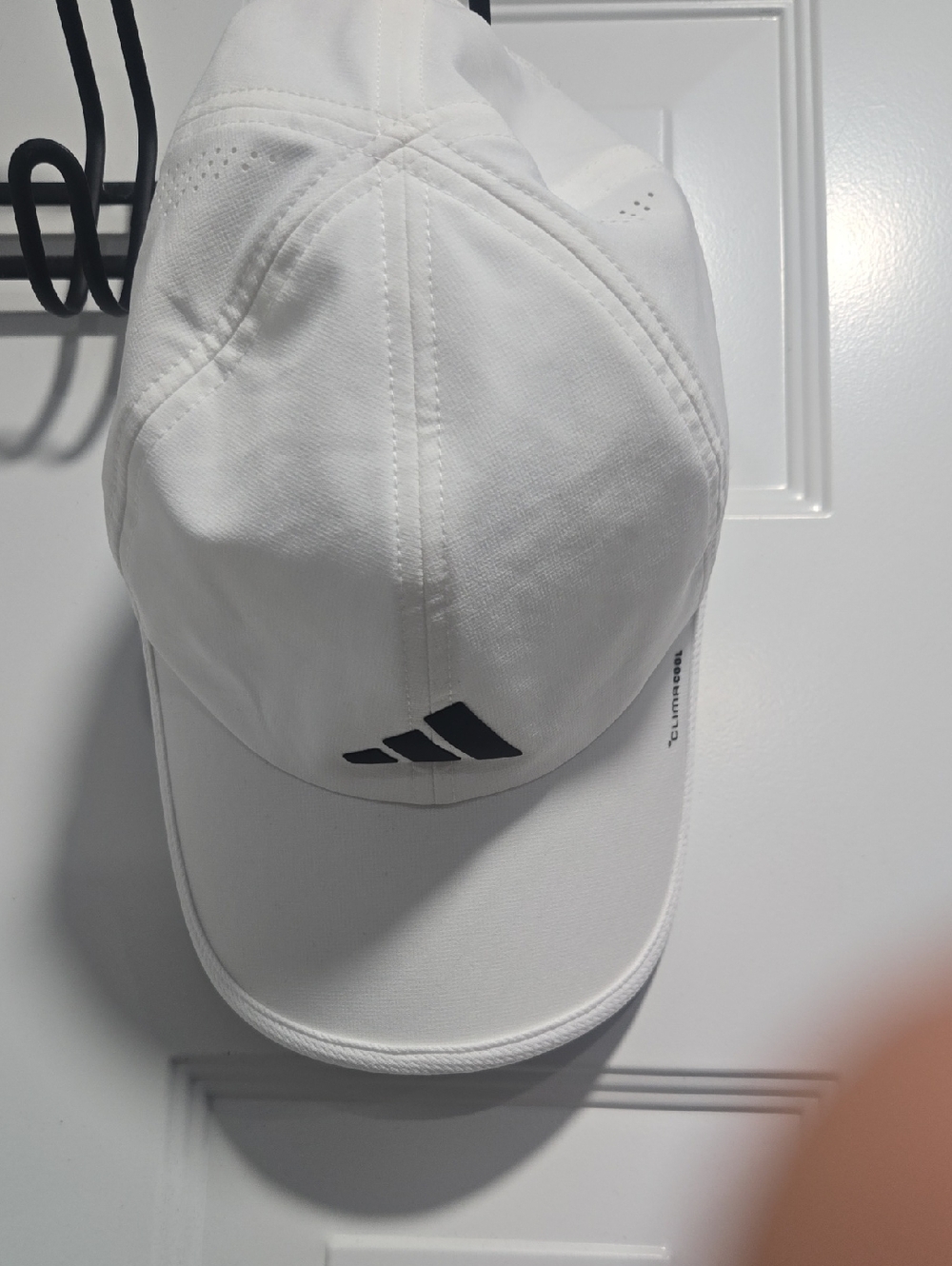 adidas White Cap with Black Logo